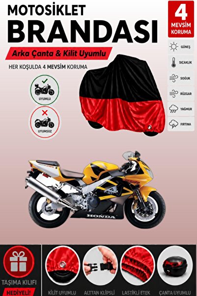 Cemku Double Black Top - Red Bottom, Rear Bag Compatible Honda Cbr 929 Rr Mot...