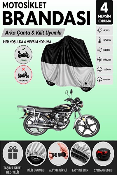 Cemku Double Black Top - Gray Bottom, Rear Bag Compatible King Motor Kr-100-2...