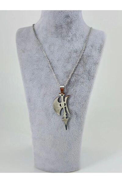 Mestore Tribal Balta Figure Steel Men's Necklace