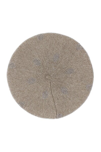 ButicCochet Women's beret, Buticcochet, one size, wool, metallic thread patte...