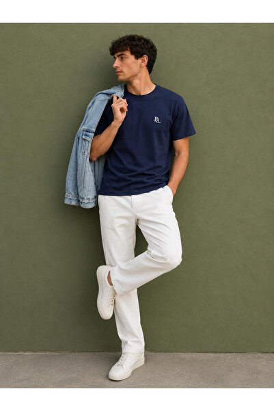 Erkek Lacivert Basic Premium T-Shirt Bayram Koleksiyonu