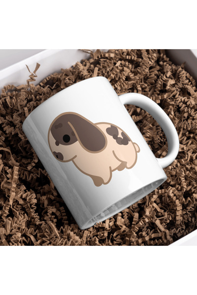 PAP3D Κούπα Κατοικίδιο | Κουνέλι Cream-Brown με Κρεμαστά Αυτιά