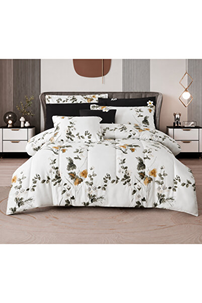 Arabian Threads Luxury 8-Piece Comforter Set – King Size, Microfiber Fabric, ...