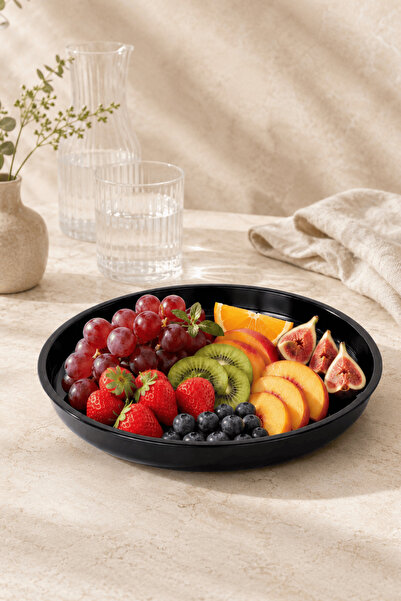 Sarkap Home 26 Cm Siyah Meyve Tabağı