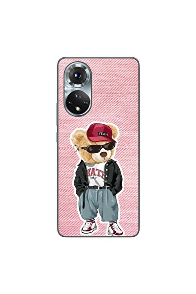 OEM Husa compatibila cu Honor 50 Silicon Gel Tpu Model Pink Jeans Bear
