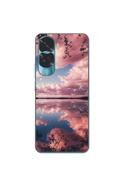 OEM Husa compatibila cu Honor 90 Lite 5G Silicon Gel Tpu Model Pink Clouds