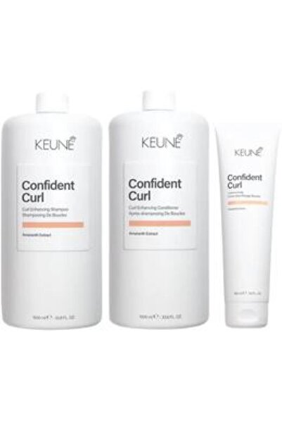 Keune Pachet pentru Par Cret - Confident Curl Curl Enhancing: Sampon 1000 ml,...