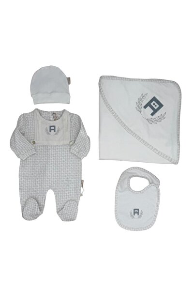 Baby day Premium Cotton 4-Piece Classic Pattern Baby Crib Bedding Set with Em...