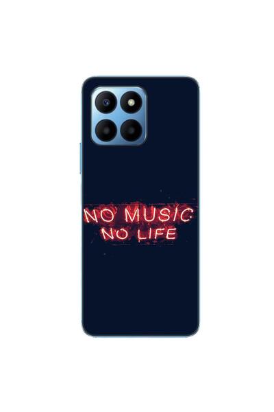 OEM Θήκη συμβατή με Honor X6 από σιλικόνη gel TPU, με την επιγραφή  "No Music...