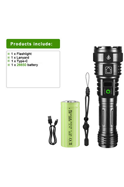 Choice4 26650 Battery 10000000LM Most Powerful Flashlight Type-C Rechargeable...