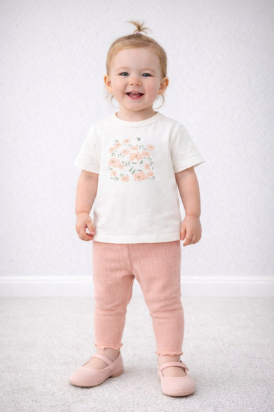 Kidaxi Printed Baby Girl 2-Piece Set