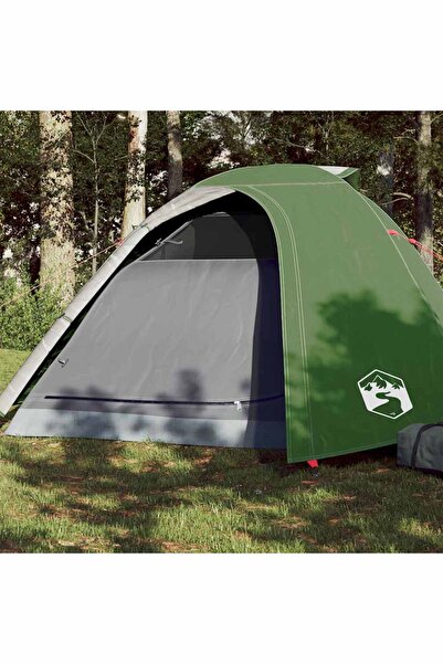 vidaxl Cort de camping cupola pentru 4 persoane, verde, impermeabil