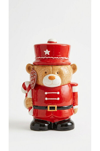 MyBalliStore Kırmızı Ayıcık Nutcracker Bear Seramik Kavanoz