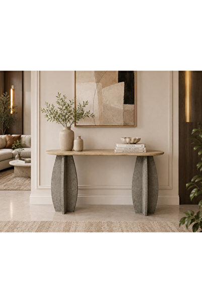 N.zone طاولة كونسول مودرن فاخرة بتصميم أنيق بقياس 140×40 سم وارتفاع 80 سم — ل...