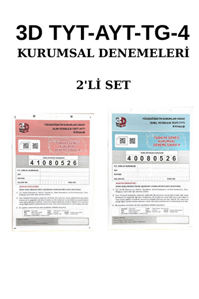 3D Yayınları 3D MAYIS AYI TÜRKİYE GENELİ DENEMESİ TYT-AYT 2026 Lİ SET