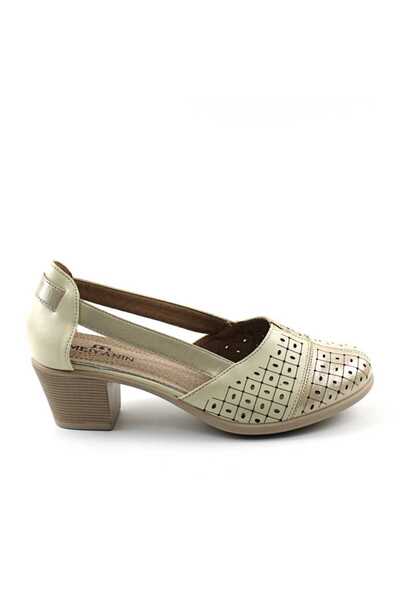 mm Pantofi comozi de dama , cu decupaje laterale , perforati B162-BEIGE