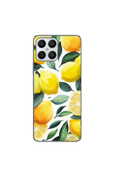OEM Case compatible with Honor X8 Silicone Gel Tpu Model Lemons Pattern