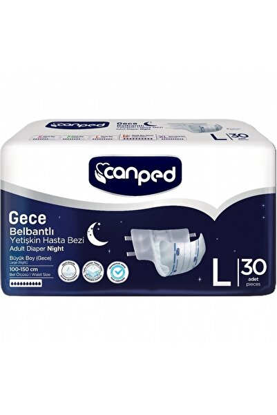 Canped Waistband Nighttime Adult Diapers Large 30 Pieces
