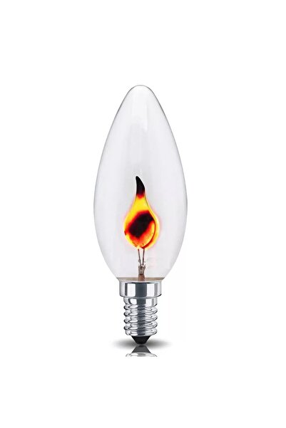 PROCART Крушка с ефект на пламък, мощност 3W, цокъл E14, светлина 2700K, 3 kW...