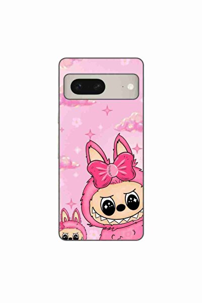 OEM Husa compatibila cu Google Pixel 8 Silicon Gel Tpu Model Labubu Pink Fantasy