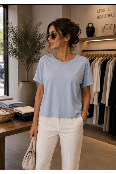 Modal Basic Bisiklet Yaka T-shirt