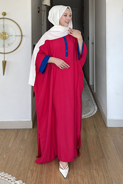 SaklıButik Zişan Palmiye Embroidered Wide Dress