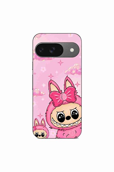 OEM Husa compatibila cu Google Pixel 9 Pro Silicon Gel Tpu Model Labubu Pink ...