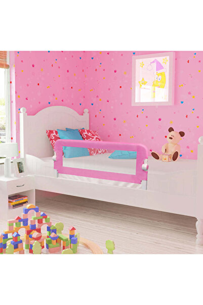 vidaxl Children's bed guardrail, pink, 120x42 cm, Polyester