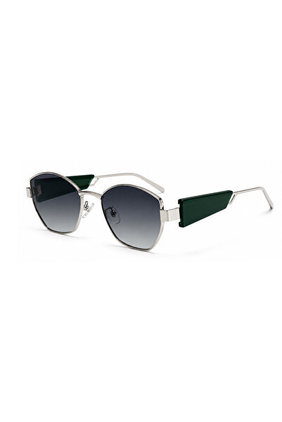 Toz Vintage Hovira Green Detailed Gradient Glass Vintage Retro Sunglasses