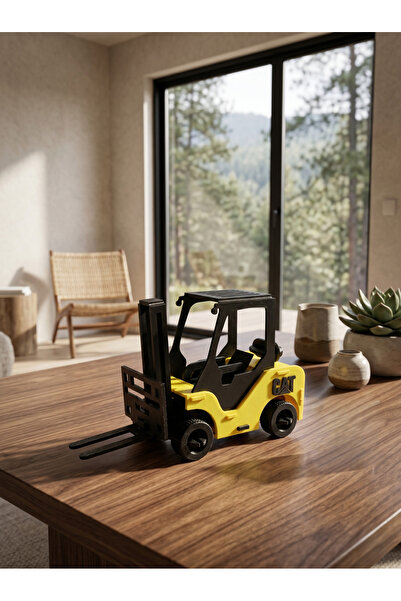 mekatris3d Mekatris Forklift Kendin Yap (DIY) Kit Card Maket - İş Makinesi ve...