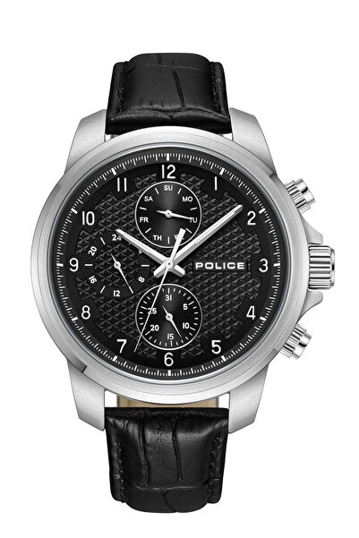 Police Mensor Gents Chronograph Watch With Black Dial & Black Strap -PEWJF002...