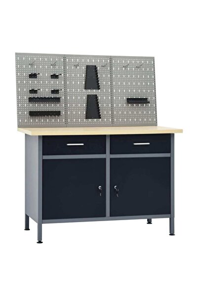 vidaxl Workbench with three wall panels