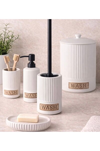 AROW Çıragan Home Porselen 5 Parça Banyo Takımı