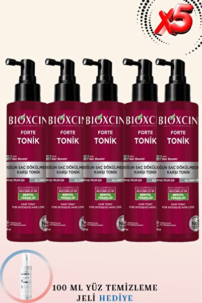 Bioxcin Yoğun Saç Dökülmesi Karşıtı Tonik 200ml 5 ADET + 100ml Yüz Temizleme ...