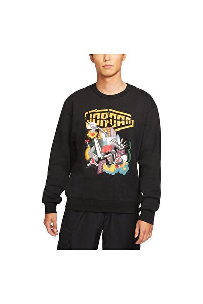 JORDAN Hanorac sport din fleece pentru bărbați, cu guler rotund, DNA, XL