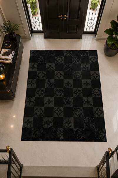 DERAS HOME Dijital Baskı Yıkanabilir Kaymaz Taban Yolluk Mutfak Halısı Salon ...