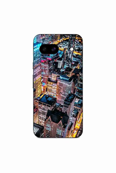 OEM Калъф, съвместим с Google Pixel 8A, силиконов гел TPU модел  "Нощен град "