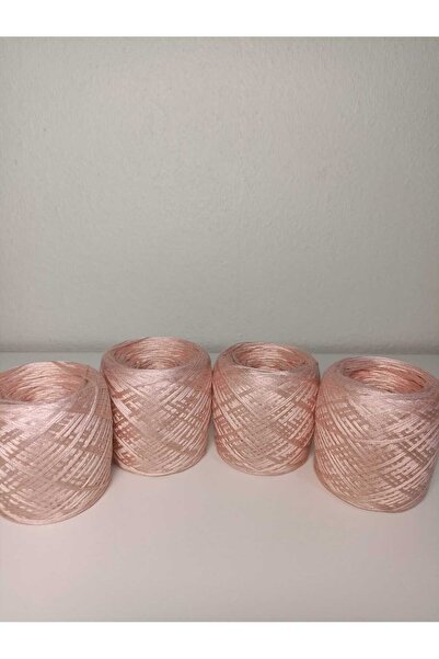 kartopya Toz Pembe Renkli İtalyan Merserize Koton İp 400gr(4x100 Gr)