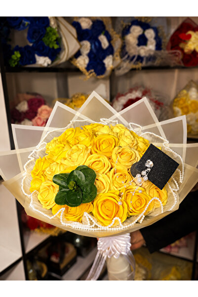 Silver Seasons 35 باقة ورد للتهنئة بالعودة إلى المنزل - باقة زهور صناعية ملون...