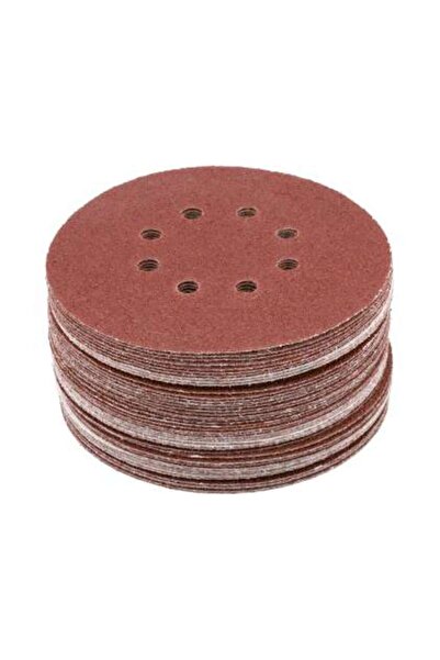yato Set 50 Discuri Abrazive Velcro, 150Mm, 8 Găuri, P40