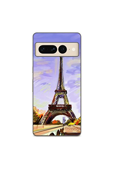 OEM Husa compatibila cu Google Pixel 7 Pro Silicon Gel Tpu Model Desen Turnul...