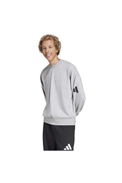 adidas Bluză de trening pentru bărbați, croială lejeră, cu logo cu trei dungi...