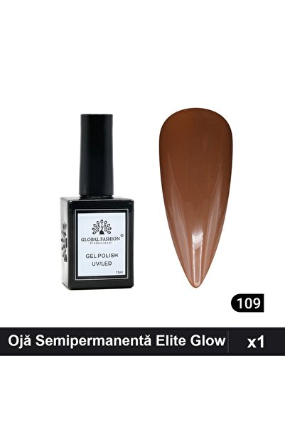 global fashion Ojă Semipermanentă Elite Glow 15ml, Gel Polish UV/LED Manichiură