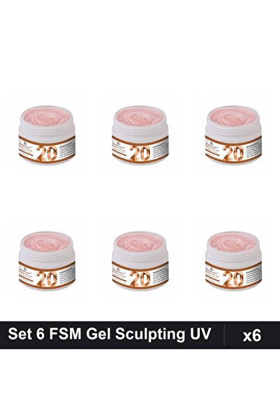 FSM Set 6 Gel de Constructie UV LED 15g, Builder Gel Sculpting, Manichiura Pr...
