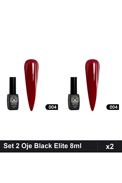 global fashion Set 2 Oje Semipermanente Black Elite 8ml, Manichiura UV/LED Pr...
