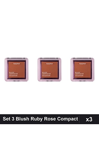 Ruby Rose Set 3 Blush Compact BL 30, 7.3g, Iluminator Makeup Profesional