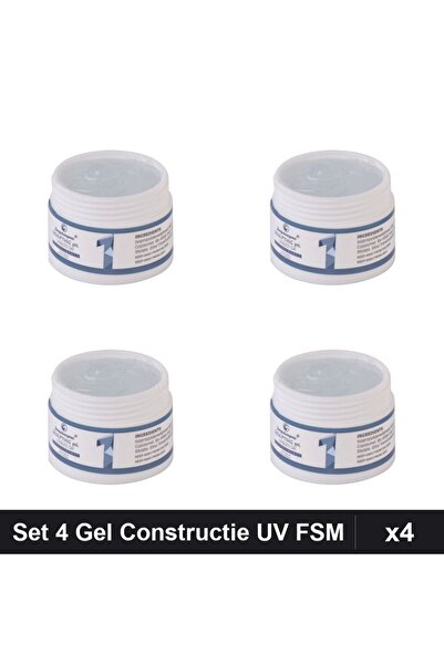 FSM Set 4 Gel de Constructie UV LED 15g, Transparent 01, Builder Gel Manichiura