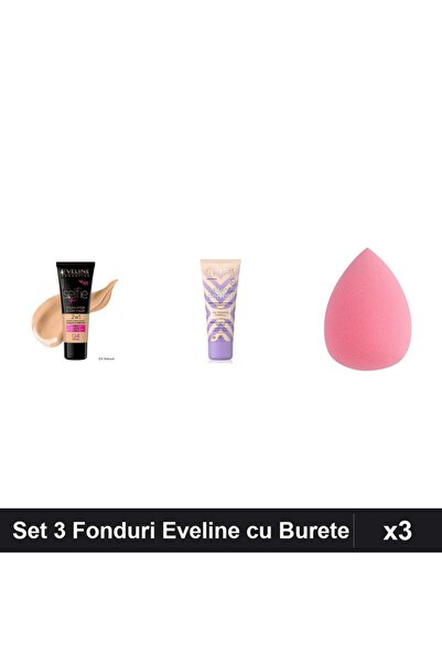 Eveline Set 3 Fonduri Selfie Time + Better than Perfect, Nuante Light-Vanilla...