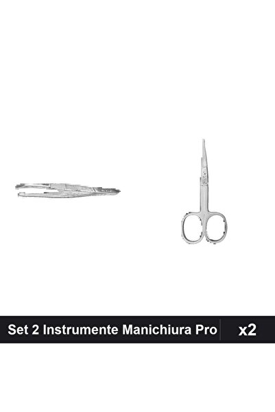 One Group Set 2 Instrumente Manichiura Profesionale One Group, Penseta și For...