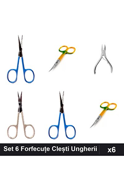 One Group Set 6 Forfecuțe și Clești Ungherii Profesionali One Group, Manichiu...